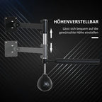 HOMCOM Boxgestell Punchingball höhenverstellbar Wandhalterung