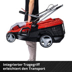 Einhell Akku-Rasenmäher GE-CM 36/36 Li Kit Power X-Change (36 V, 36 cm Schnittbreite, bis 400 m², Brushless, 40L Fangkorb, 25-75 mm Schnitthöhe, inkl. 2x 4,0 Ah Akku + 2x Ladegerät)