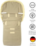 Hofbrucker Lammfell-Fußsack Putzi Kinderwagen, Buggy/Winterfußsack wind- & wasserabweisend/Warmer Fußsack Oberteil abnehmbar/echtes Lammfell/Made in Germany