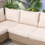 Outsunny Gartenmöbelset 4-teilig wetterfest mit Ablage Polyrattan
