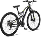 Chillaxx Bike Falcon Premium Mountainbike in 24,26,27.5 und 29 Zoll - Fahrrad für Jungen, Mädchen, Damen und Herren - Scheibenbremse- 21 Gang-Schaltung - Vollfederung