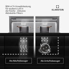 Klarstein Downdraft-Dunstabzugshaube, Versenkbare Abzugshaube, Leise Dunstabzugshauben mit Filter, Dunstabzugshaube 60cm, Umluft/Abluft Dunsthaube mit 10 Stufen, Dunstabzug 576 m³/h Luftstrom