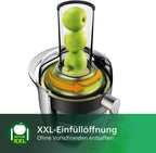 Philips Entsafter – 1100W, 2L, HomeID-Rezepte-App, XXL-Einfüllffnung, QuickClean (HR1921/20), 25 x 43.2 x 29.6 cm, Edelstahl