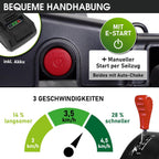 BRAST Benzin Rasenmäher mit Antrieb | 5,2kW(7PS) | Elektrostart | 48cm Schnittbreite | viele Modelle | TÜV | 4 Takt OHV Motor | 30-80mm Schnitthöhe | 60L Fangkorb | Stahlgehäuse | 19224 ESTART Speed