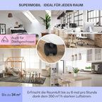 Klarstein Mobile Klimaanlage mit Abluftschlauch, 3-in-1 Klimagerät mit Ventilator & Luftentfeuchter, Kleine & Portable Klimaanlage für Wohnung & Büro, mit Nachtmodus & App-Steuerung, 7000 BTU