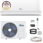 Kältebringer Split Klimaanlage - 9000 BTU (2,6 kW) - Klimagerät mit Heizfunktion, WiFi & App, bis 45qm, sehr leise - Set mit 5m Kupferleitung, Kältemittel R32, Montagematerial, Wandhalterung