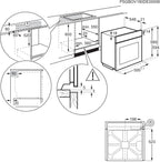 AEG Einbaubackofen – Serie 5 Ringheißluft: Gleichmäßige Garergebnisse auf 3 Ebenen – Pyrolyse Selbstreinigung – 25 Automatikprogramme – LED-Touchdisplay – Schnellaufheizung – Schwarz – BPE53516AB