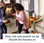 Echo Studio (Neueste Generation) | Der beste Klang, den unsere smarten WLAN- und Bluetooth-Lautsprecher je geboten haben – mit Dolby Atmos, 3D-Audio, Smart-Home-Hub und Alexa | Weiß