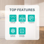 Gorenje N 619EAW4 Kühl-Gefrier-Kombination / LED Display / 186 cm / 300 l / NoFrostPLus / Gemüsefach mit Feuchteregler / FastFreeze / weiß