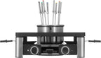 WMF Lumero 3in1 Gourmet Station für 8 Personen, Raclette Fondue Kombi, elektrisch, Temperaturregulierung, Beleuchtung, 1800 Watt, platzsparend, edelstahl matt