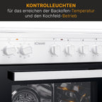 Bomann® Backofen 50cm mit Herd | Elektroherd freistehend 50 cm mit 4 Kochplatten | Standherd mit Ofen 43L | Ober-/Unterhitze | 40°C-240°C | inkl. Blech & Grillrost | Elektroherd mit Kochfeld EHC 7939