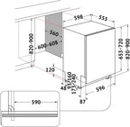 Bauknecht B2I HD526 A Vollintegrierbarer Geschirrspüler/60 CM/Hygiene-Programm/Vollwasserschutz/Startzeitvorwahl/ Selbstreinigungsprogramm