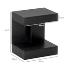 HOMCOM Nachttisch 40x30x46 cm mit Schublade Schwarz