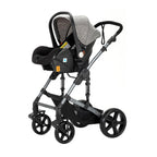 3 in 1 Kombikinderwagen 3 in 1 Reisesysteme Kinderwagen Infant Hochlandschaft Liegender Buggy Kinderwagen Neugeborenen Kinderwagen Faltbarer Standardkinderwagen (906 White)