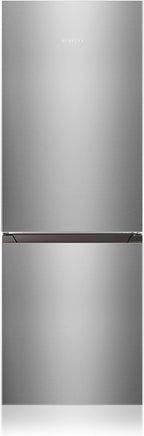 Heinrichs Fridge Freezer Combination 175 Litres, Cooling Volume 122 L, Freezer 53 L, LED Interior Lighting, Fridge Door Hinge, Changeable, Quiet 39 dB, Large Freezer Boxes, 7 Temperature Levels, inox