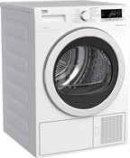 Beko B5T4824IF bPRO 500 Wäschetrockner, 8 kg, Frontlader Wärmepumpentrockner, allergikergeeignet, 15 Programme, Dampffunktion, Knitterschutz, Silent-Programm, AquaWave Schontrommel, Weiß