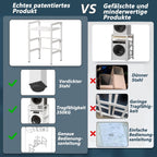 MSFE Regal über Waschmaschine,Höhenverstellbarer Wäschetrocknerständer,Lagerregal über der Waschmaschine, Tragfähigkeit 350 kg,für Waschmaschine und Trockner,73 * 64 * 110cm,Patentiertes Produkt