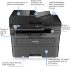 Brother MFC-L2835DW | 4-in-1-Multifunktionsdrucker (Drucken/Scan/Kopieren/Faxen) Laserdrucker Monochrom – WLAN & Ethernet – Dokumentenzuführung (ADF) für 50 Blatt – Druckgeschwindigkeit von 32 Seiten