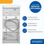 Exquisit Toplader Waschmaschine, 7,5kg Füllmenge, Waschmaschine schmal, Energieklasse A, 1200 U/Min, Startzeitvorwahl, Kurzprogramm, LTO51207-030A weiss