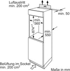 Bosch GIV11ADC0 Serie 6 Einbau-Gefrierschrank, 95 kWh, Jahr, 70 l, LowFrost, FreshSense, 72 x 56