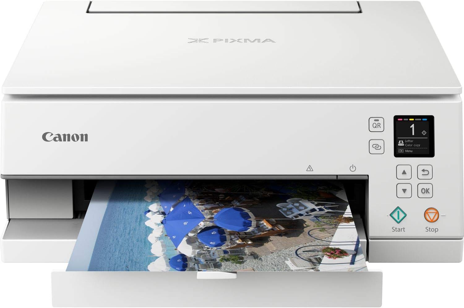 Canon PIXMA TS6350a Drucker Farbtintenstrahl Multifunktionsgerät DIN A4 (Fotodrucker, Scanner, Kopierer, OLED, 4.800x1.200 dpi, USB, WLAN, 5 separate Tinten, Duplexdruck, 2 Papierzuführungen), schwarz