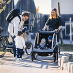 Thule Courier Fahrradanhänger Hunde, Fahrradanhänger für 2 Kinder Aegean Blue One-Size