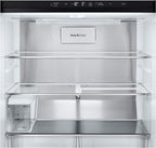 LG GMG861EPAE InstaView SLIM Multi-Door, Klasse E, 508 L, Kühlschrank mit Gefrierfach, Eis-, Crushed Ice- Wasserspender mit UVnano, Total NoFrost, Smart Inverter Kompressor, Wi-Fi, Farbe Matte Black