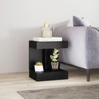 HOMCOM Nachttisch 40x30x46 cm mit Schublade Schwarz