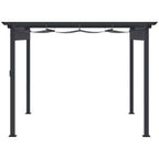 Outsunny Pergola 2,95x2,95 m mit Schiebedach Grau