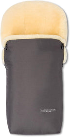 Hofbrucker Lammfell-Fußsack Putzi Kinderwagen, Buggy/Winterfußsack wind- & wasserabweisend/Warmer Fußsack Oberteil abnehmbar/echtes Lammfell/Made in Germany