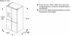 SIEMENS KF96NVPEA iQ300 Multi-Door-Kühlschrank, 183 x 91 cm, 405 L Kühlen & 200 L Gefrieren, hyperFresh längere Frische, noFrost nie wieder abtauen, superCooling schnellere Kühlung
