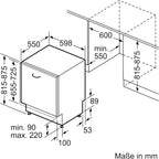 NEFF S157YCX03E, N 70, Smarter Geschirrspüler Vollintegriert, 60 cm, Besteckschublade, Made in Germany, Zeolith-Trocknung, besonders leise Spülmaschine, höhenverstellbarer Oberkorb, starker Sprühdruck