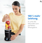 Nutribullet Pro 1200, Elektrischer Mixer, Zerkleinerer, Smoothie Mixer, Multifunktionsmixer, 1200w Leistung, 700ml und 900ml Glser, schwarz, NB120MB