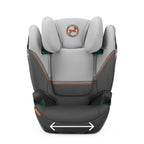 CYBEX Gold Kindersitz Solution S2 i-Fix, Für Autos mit und ohne ISOFIX, 100 - 150 cm, Ab ca. 3 bis 12 Jahre (15 - 50 kg), Lava Grey