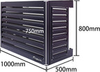 Qventi Abdeckung für Klimaanlage - Anthrazit/Grau - Aluminium - Schutzgitter - Verkleidung - Einfache Montage - Größe S - Außenmaße (LxBxH): 100 x 50 x 75 cm