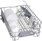 Bosch SPV2IKX10E Serie 2 Smarter Geschirrspüler vollintegriert, 45 cm breit, Besteckkorb, Extra Trocknen auf Knopfdruck, InfoLight roter Lichtpunkt am Boden, AquaStop Schutz gegen Wasserschäden, Weiß