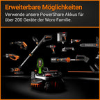WORX Landroid M WR141E Mhroboter/Akkurasenmher für kleine Grten bis 500 qm/Selbstfahrender Rasenmher für einen sauberen Rasenschnitt, Bunt