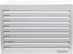 Qventi Abdeckung für Klimaanlage - Anthrazit/Grau - Aluminium - Schutzgitter - Verkleidung - Einfache Montage - Größe S - Außenmaße (LxBxH): 100 x 50 x 75 cm