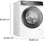 BOSCH WAN28127 Waschmaschine Serie 4, Frontlader mit 8kg Fassungsvermögen, 1400 UpM, Iron Assist, Active Water Plus, EcoSilence Drive, Speed Perfect, Weiß, 60cm