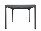 Metalcraft Pergola mit Gitterdach, 3x3m, handbetrieben, anthrazit