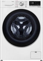 LG F4WV7080, Klasse A, Frontlader-Waschmaschine 8 kg, 1400 U/Min, AI Direct Drive, Wi-Fi, Tiefenreinigung mit Dampf, Große Kapazität, TRIPLE A, Außentür aus Sicherheitsglas, 62 x 60 x 85 cm ꟷ Weiß