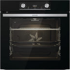 Gorenje 738971 Einbaubackofen-Set OptiBake Black Steam Pyro Set / 77L / Heißluft/Pyrolyse/ExtraSteam/GentleClose/AirFry/Pizzamode 300°C/PerfectGrill/Induktions-Kochfeld mit BridgeZone/schwarz