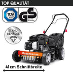 BRAST Benzin Rasenmäher mit Antrieb | 3,0kW (4,1PS) | Elektrostart | 41cm Schnittbreite | viele Modelle | TÜV | 4 Takt OHV Motor | 25-75mm Schnitthöhe | 40L Fangkorb | Stahlgehäuse | 16145 Estart