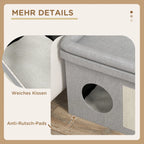 Edelstahl Futternapf Set 2 Näpfe Grau 78x48x49,5 cm