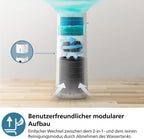 Philips Air Performer 2-in-1: Luftreiniger und Kühlgebläse - Reinigt 70 m², Entfernt 99,97% der Allergene und Schadstoffe. HEPA-Filter, Intelligente Sensoren, Alexa, App. (AMF765/10)