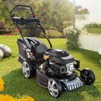 BRAST Benzin Rasenmäher mit Antrieb | 5,2kW(7PS) | Elektrostart | 48cm Schnittbreite | viele Modelle | TÜV | 4 Takt OHV Motor | 30-80mm Schnitthöhe | 60L Fangkorb | Stahlgehäuse | 19224 ESTART Speed