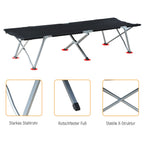 Outsunny Feldbett Campingliege klappbar mit Tragetasche Outdoor