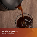 Philips All-in-1 Filterkaffeemaschine - integriertes Kegelmahlwerk für frisch gemahlenen Kaffee - Duo-Bohnenbehlter, 1,25-L-Glaskanne, individuelle Einstellung der Intensitt (HD7900/50)