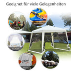 Outsunny Gartenpavillon mit Moskitonetz wasserabweisend cremeweiß