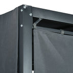 Outsunny Hollywoodschaukel Outdoor 3-in-1 mit Baldachin & Sichtschutz